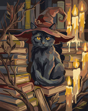 Carica l'immagine nel visualizzatore di Gallery, Dipingere con i numeri - Gatto Nero Custode di Incantesimi Figured'Art