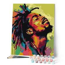Carica l'immagine nel visualizzatore di Gallery, Dipingere con i numeri - Ragazzo Reggae - Street Art Astratta