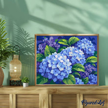 Carica l'immagine nel visualizzatore di Gallery, Dipingere con i numeri - Ortensie Blu 1