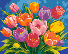 Carica l'immagine nel visualizzatore di Gallery, Dipingere con i numeri - Bouquet di Tulipani Colorati Figured'Art