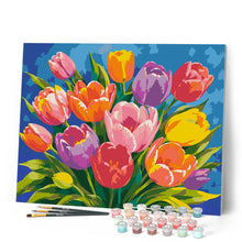 Carica l'immagine nel visualizzatore di Gallery, Dipingere con i numeri - Bouquet di Tulipani Colorati