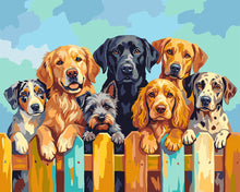 Carica l'immagine nel visualizzatore di Gallery, Dipingere con i numeri - Cani sullo Steccato Figured'Art
