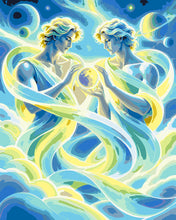 Carica l'immagine nel visualizzatore di Gallery, Dipingere con i numeri - Gemelli Zodiaco Cosmico Figured'Art