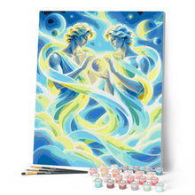 Carica l'immagine nel visualizzatore di Gallery, Dipingere con i numeri - Gemelli Zodiaco Cosmico