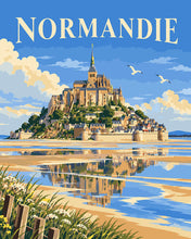 Carica l'immagine nel visualizzatore di Gallery, Dipingere con i numeri - Poster di Viaggio Normandia Figured'Art
