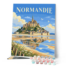 Carica l'immagine nel visualizzatore di Gallery, Dipingere con i numeri - Poster di Viaggio Normandia