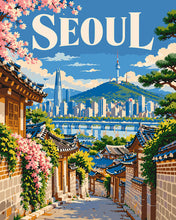 Carica l'immagine nel visualizzatore di Gallery, Dipingere con i numeri - Poster di Viaggio Seoul Figured'Art