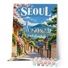 Carica l'immagine nel visualizzatore di Gallery, Dipingere con i numeri - Poster di Viaggio Seoul