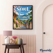 Carica l'immagine nel visualizzatore di Gallery, Dipingere con i numeri - Poster di Viaggio Seoul