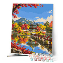 Carica l'immagine nel visualizzatore di Gallery, Dipingere con i numeri - Riflesso del Palazzo Gyeongbokgung