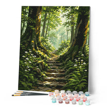 Carica l'immagine nel visualizzatore di Gallery, Dipingere con i numeri - Sentiero Soleggiato nel Bosco