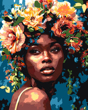 Carica l'immagine nel visualizzatore di Gallery, Dipingere con i numeri - Bellezza con Corona di Fiori Figured'Art