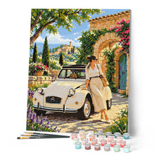 Carica l'immagine nel visualizzatore di Gallery, Dipingere con i numeri - Citroën 2CV al Cancello Fiorito