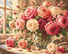 Carica l'immagine nel visualizzatore di Gallery, Dipingere con i numeri - Bouquet di Rose Vintage Figured'Art