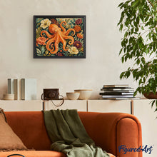 Carica l'immagine nel visualizzatore di Gallery, Dipingere con i numeri - Polpo tra i Fiori