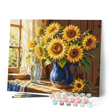 Carica l'immagine nel visualizzatore di Gallery, Dipingere con i numeri - Bouquet di Girasoli Dorati
