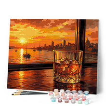 Carica l'immagine nel visualizzatore di Gallery, Dipingere con i numeri - Tramonto e Whisky
