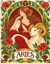 Carica l'immagine nel visualizzatore di Gallery, Dipingere con i numeri - Zodiaco Art Nouveau Ariete Figured'Art
