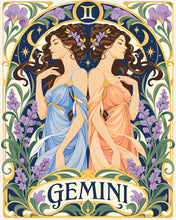 Carica l'immagine nel visualizzatore di Gallery, Dipingere con i numeri - Zodiaco Art Nouveau Gemelli Figured'Art