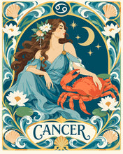 Carica l'immagine nel visualizzatore di Gallery, Dipingere con i numeri - Zodiaco Art Nouveau Cancro Figured'Art