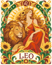 Carica l'immagine nel visualizzatore di Gallery, Dipingere con i numeri - Zodiaco Art Nouveau Leone Figured'Art