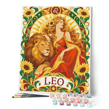 Carica l'immagine nel visualizzatore di Gallery, Dipingere con i numeri - Zodiaco Art Nouveau Leone