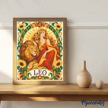 Carica l'immagine nel visualizzatore di Gallery, Dipingere con i numeri - Zodiaco Art Nouveau Leone