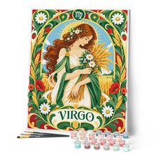 Carica l'immagine nel visualizzatore di Gallery, Dipingere con i numeri - Zodiaco Art Nouveau Vergine