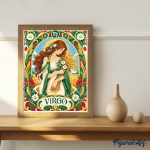 Carica l'immagine nel visualizzatore di Gallery, Dipingere con i numeri - Zodiaco Art Nouveau Vergine