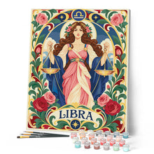 Carica l'immagine nel visualizzatore di Gallery, Dipingere con i numeri - Zodiaco Art Nouveau Bilancia