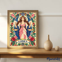Carica l'immagine nel visualizzatore di Gallery, Dipingere con i numeri - Zodiaco Art Nouveau Bilancia