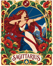 Carica l'immagine nel visualizzatore di Gallery, Dipingere con i numeri - Zodiaco Art Nouveau Sagittario Figured'Art