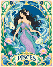 Carica l'immagine nel visualizzatore di Gallery, Dipingere con i numeri - Zodiaco Art Nouveau Pesci Figured'Art