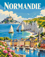 Carica l'immagine nel visualizzatore di Gallery, Dipingere con i numeri - Poster di Viaggio Primavera in Normandia Figured'Art