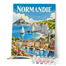 Carica l'immagine nel visualizzatore di Gallery, Dipingere con i numeri - Poster di Viaggio Primavera in Normandia