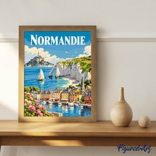 Carica l'immagine nel visualizzatore di Gallery, Dipingere con i numeri - Poster di Viaggio Primavera in Normandia