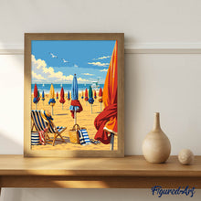 Carica l'immagine nel visualizzatore di Gallery, Dipingere con i numeri - Spiaggia di Deauville, Normandia