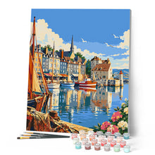Carica l'immagine nel visualizzatore di Gallery, Dipingere con i numeri - Porto di Honfleur, Normandia