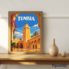 Carica l'immagine nel visualizzatore di Gallery, Dipingere con i numeri - Poster di Viaggio Tunisia, Moschea Al-Zaytuna