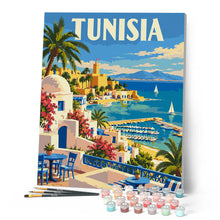 Carica l'immagine nel visualizzatore di Gallery, Dipingere con i numeri - Poster di Viaggio Tunisia