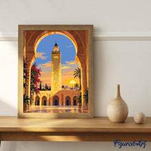 Carica l'immagine nel visualizzatore di Gallery, Dipingere con i numeri - Moschea Malek ibn Anas, Tunisia