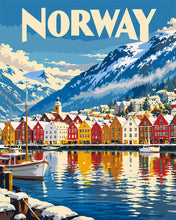 Carica l'immagine nel visualizzatore di Gallery, Dipingere con i numeri - Poster di Viaggio Bergen, Norvegia Figured'Art