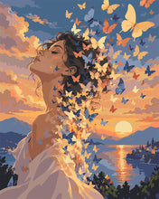 Carica l'immagine nel visualizzatore di Gallery, Dipingere con i numeri - Sogni di Farfalle al Tramonto Figured'Art