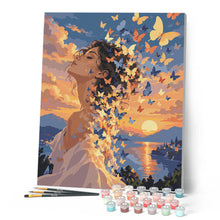 Carica l'immagine nel visualizzatore di Gallery, Dipingere con i numeri - Sogni di Farfalle al Tramonto