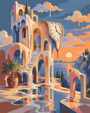 Carica l'immagine nel visualizzatore di Gallery, Dipingere con i numeri - Terrazza dell'Orologio Surreale Figured'Art