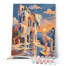Carica l'immagine nel visualizzatore di Gallery, Dipingere con i numeri - Terrazza dell'Orologio Surreale