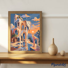 Carica l'immagine nel visualizzatore di Gallery, Dipingere con i numeri - Terrazza dell'Orologio Surreale