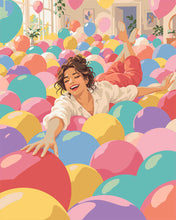 Carica l'immagine nel visualizzatore di Gallery, Dipingere con i numeri - Nuotando tra i Palloncini Figured'Art