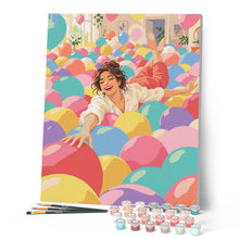 Carica l'immagine nel visualizzatore di Gallery, Dipingere con i numeri - Nuotando tra i Palloncini