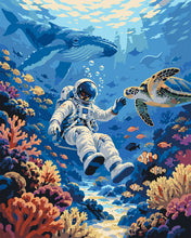 Carica l'immagine nel visualizzatore di Gallery, Dipingere con i numeri - Avventura dell'Astronauta nella Barriera Corallina Figured'Art